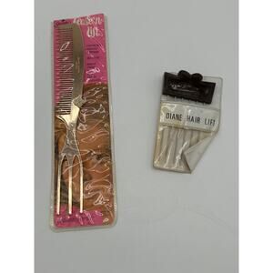 Lot of 2 Vintage Tease N Lift Hair Lift Combs Picks Goody Diane Hong Kong